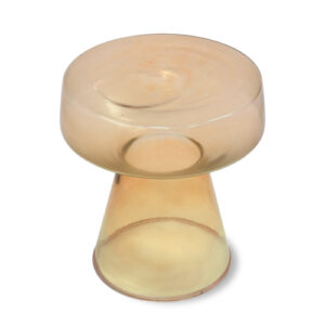 glass side table amber